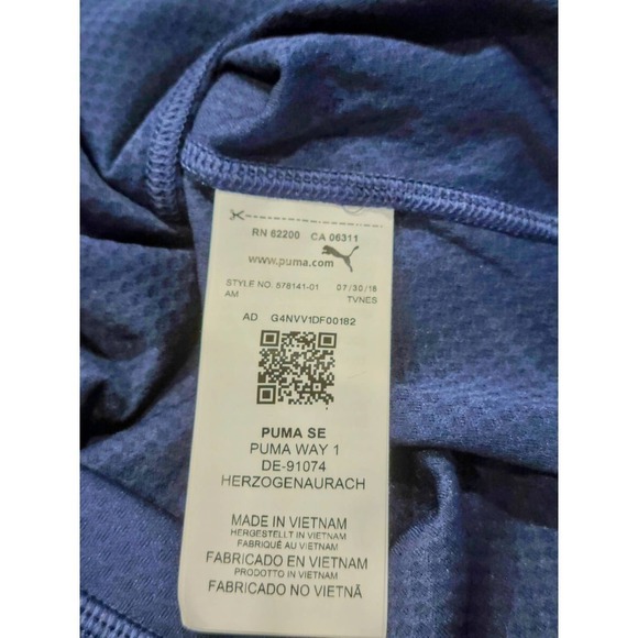 Puma Girls Small Drycell 1/4 Zip Golf Top Blue NWT - Picture 9 of 12